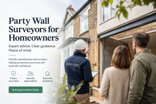 Image of couple with Party wall survey from Survey One Camden